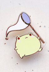 Gogo the Frog with Butterfly Net Enamel Pin