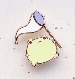 Gogo the Frog with Butterfly Net Enamel Pin