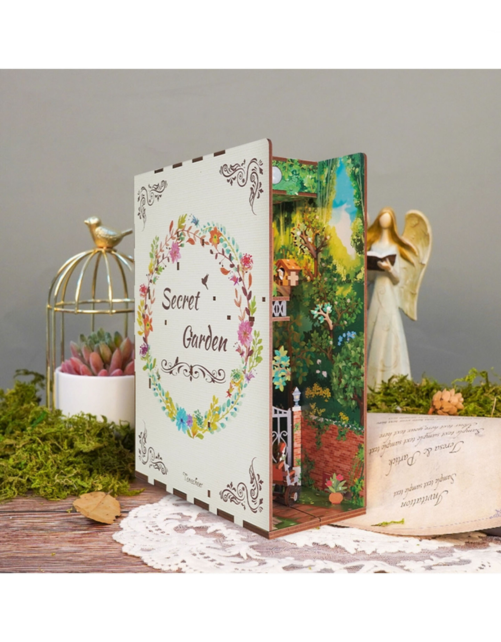 DIY Miniature House Book Nook Kit : Secret Garden