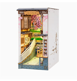 DIY Miniature House Book Nook Kit: Sakura Densya