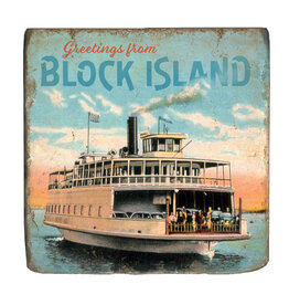 Postcard Coaster - Block Island Ferry