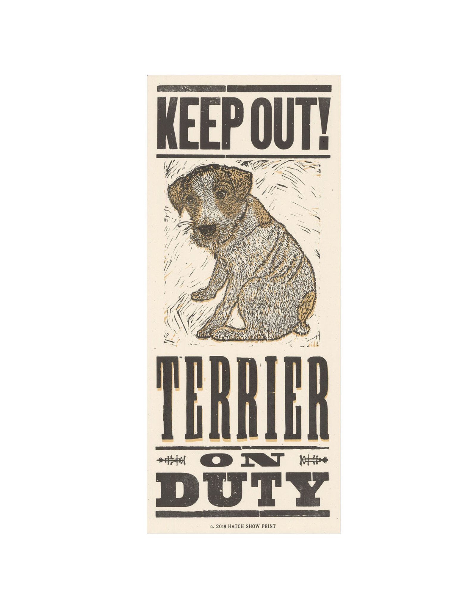 Terrier on Duty Print
