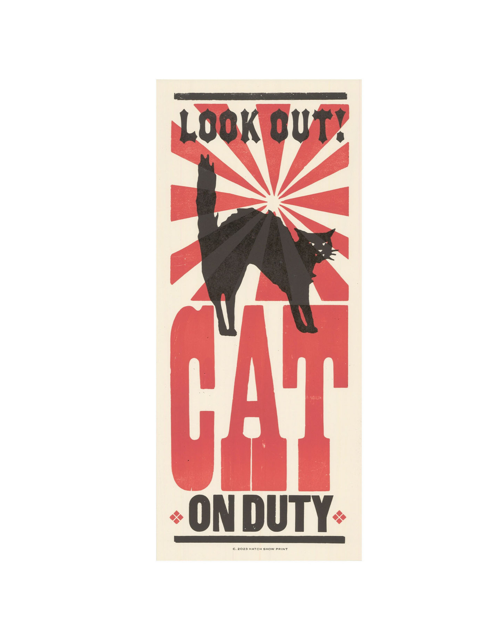 Cat on Duty Print