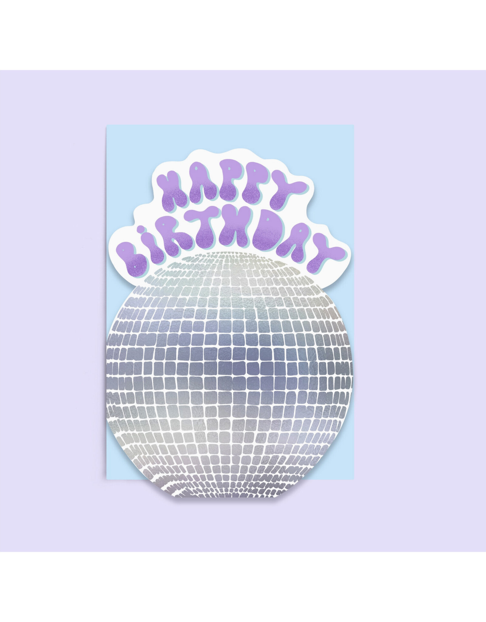 Disco Ball Die Cut Birthday Greeting Card