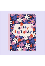 Happy Birthday Flower Power Greeting Card