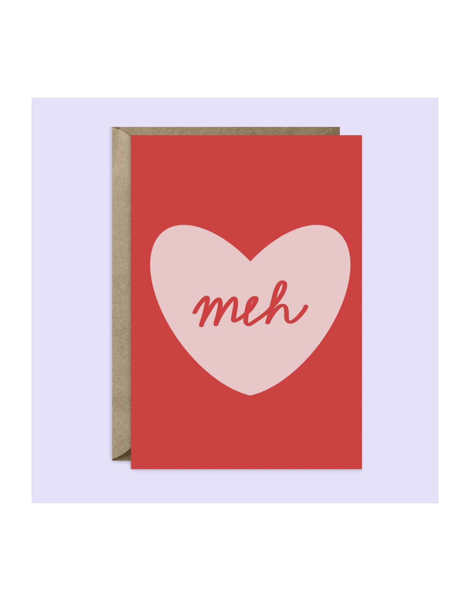 Meh Heart Greeting Card