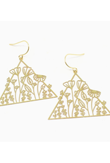 Floral Triangle Earrings