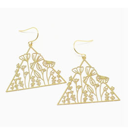 Floral Triangle Earrings