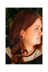 Gold Curled Snake Earrings