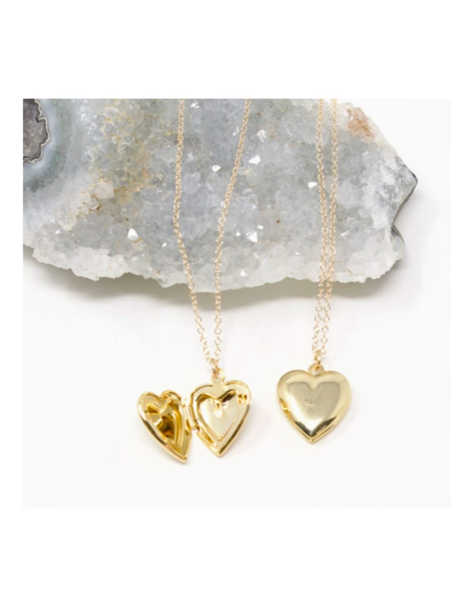 Heart Locket Necklace - Gold