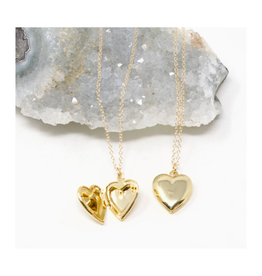 Heart Locket Necklace - Gold