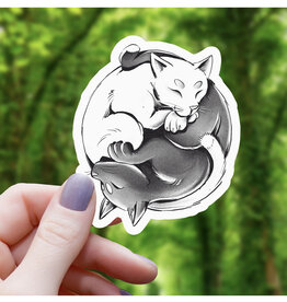 Yin Yang Cats Sticker