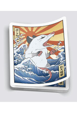 Opossum Japanese Wave Sticker
