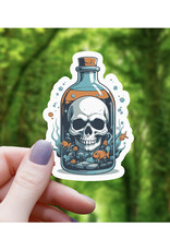 Skull in a Bottle Sticker