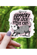 Support Your Local Street Cats Opossum Sticker