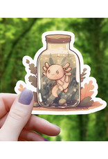 Axolotl in a Jar Sticker