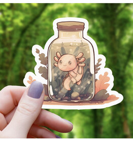 Axolotl in a Jar Sticker