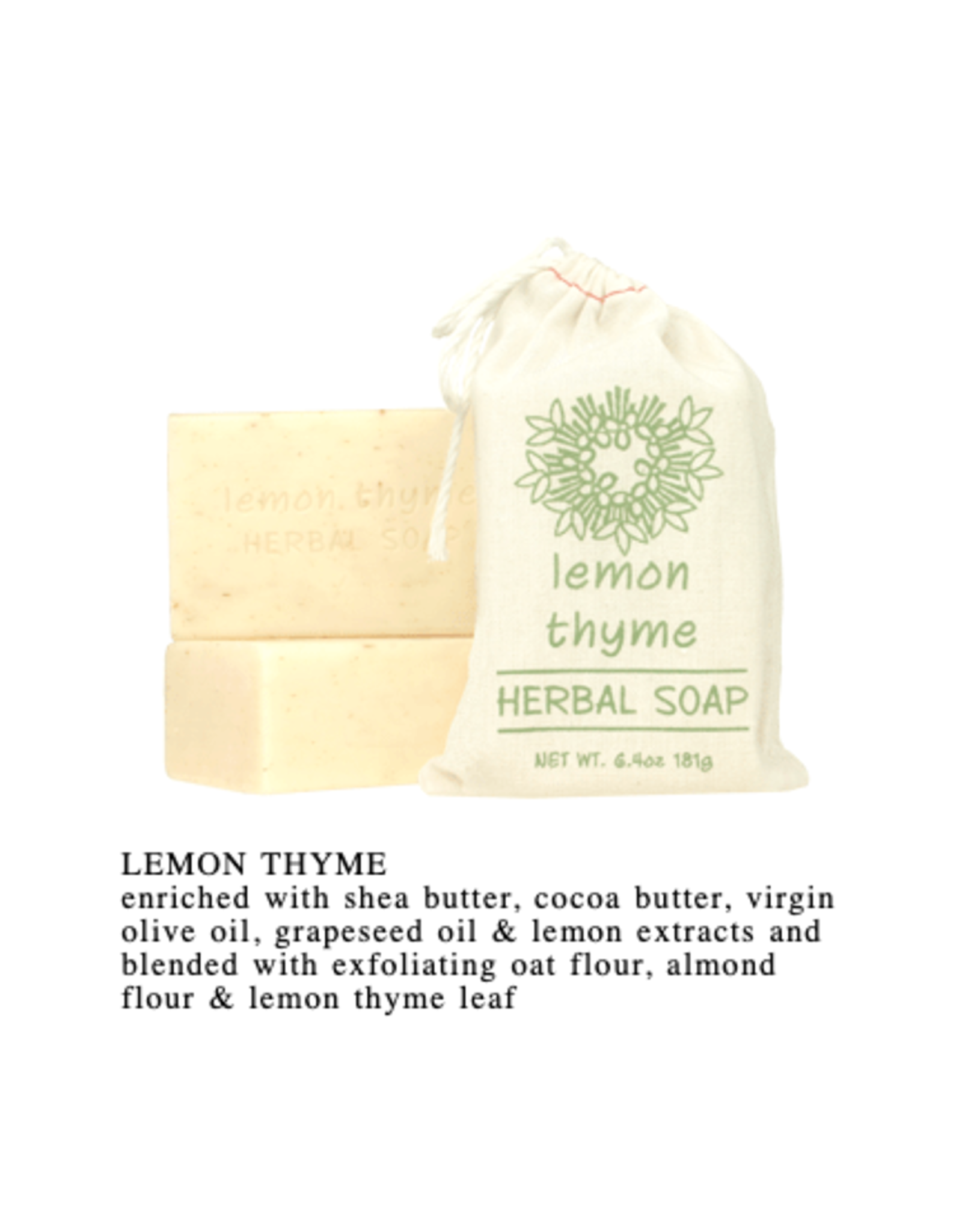 Lemon Thyme Soap Bar in Bag