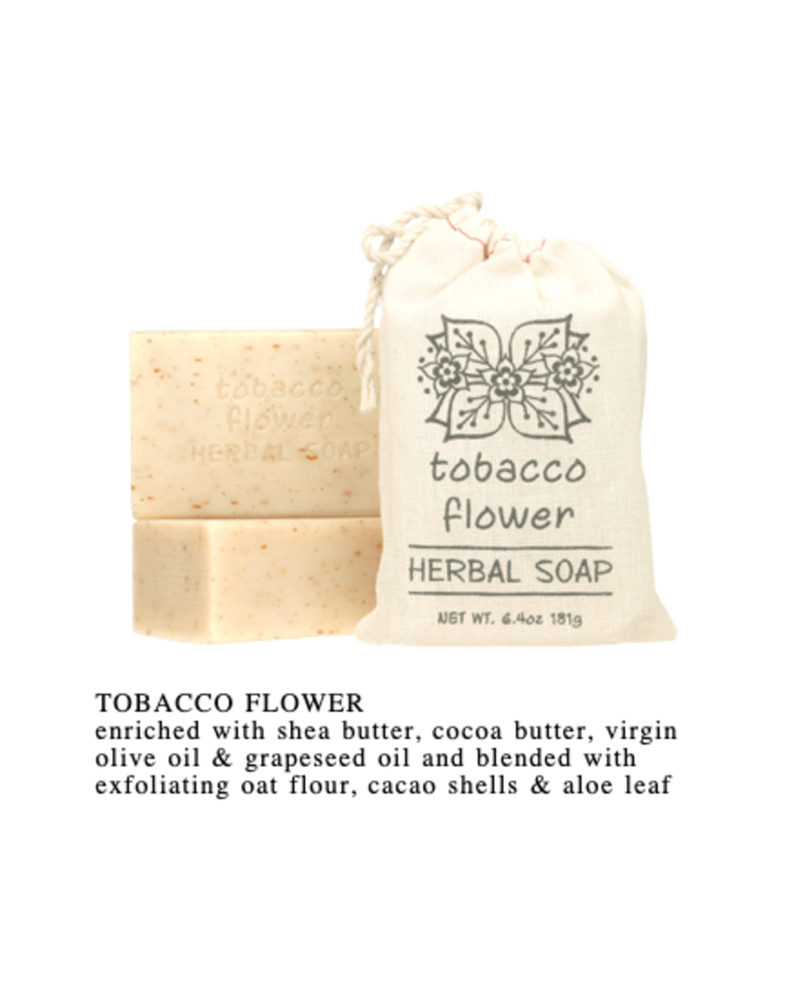 Tobacco Flower Soap Bar in Bag