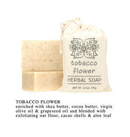 Tobacco Flower Soap Bar in Bag