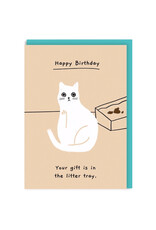 Gift Is in the Litter Tray Birthday Card