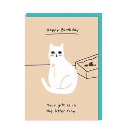 Gift Is in the Litter Tray Birthday Card