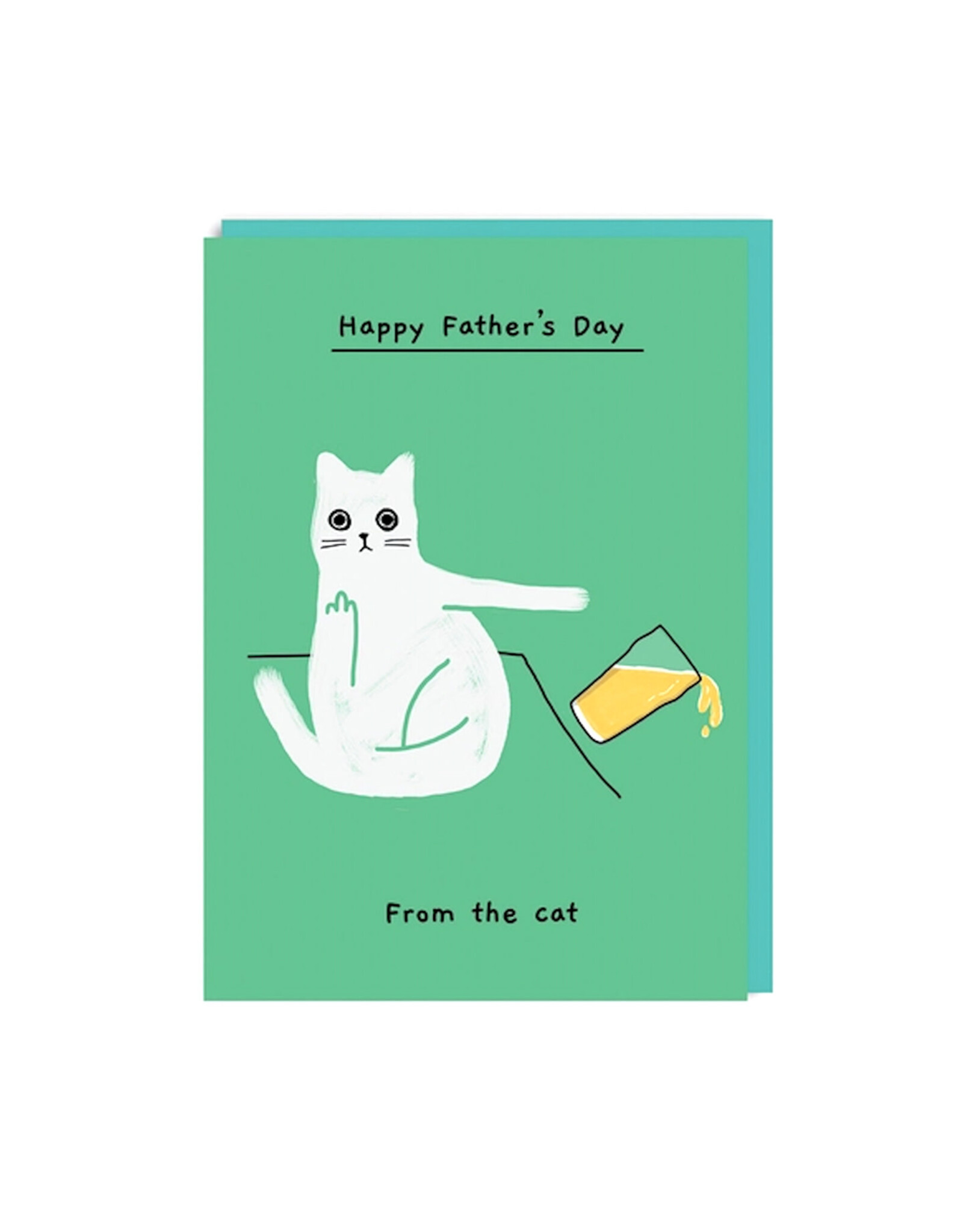 Happy Father's Day From The Cat (Ohh Deer) Card