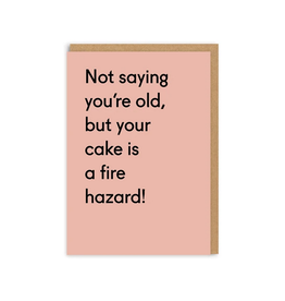 Your Cake is a Fire Hazard Greeting Card