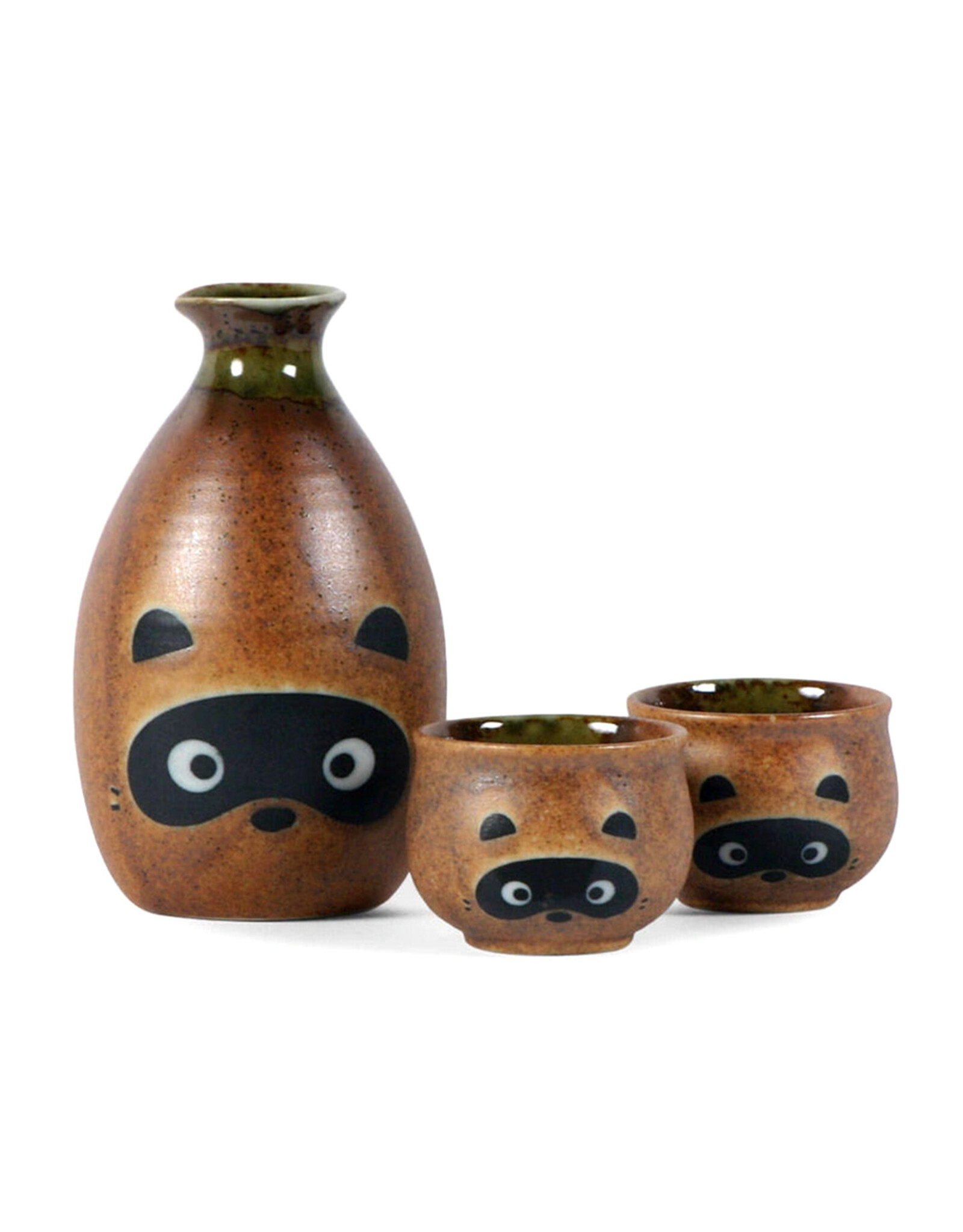 Tanuki Raccoon Sake Set of 2