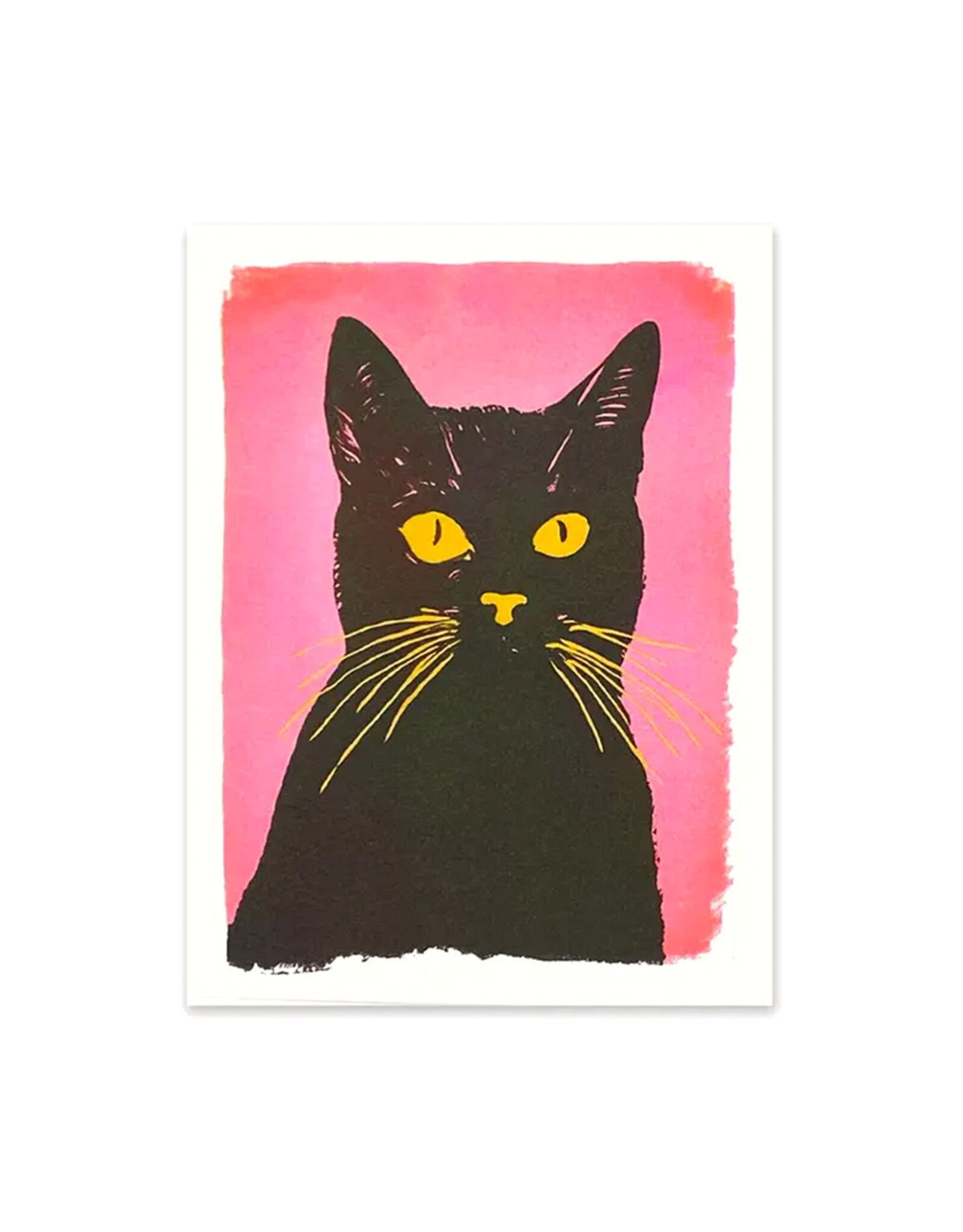 Retro Pink Cat Art Print