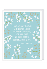 Helen Keller Sympathy Greeting Card