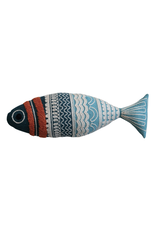 Embroidered Cotton Fish Pillow