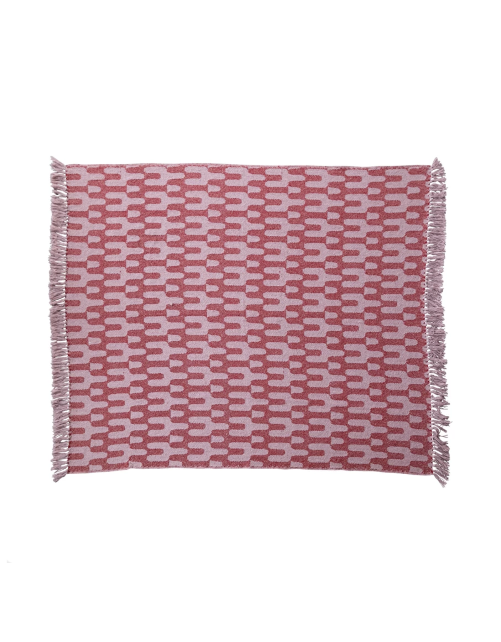 Pink & Red Mod Recycled Cotton Throw