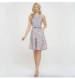 Spring Roses Print Dress