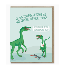 Feed Me Raptor Mother's Day Card