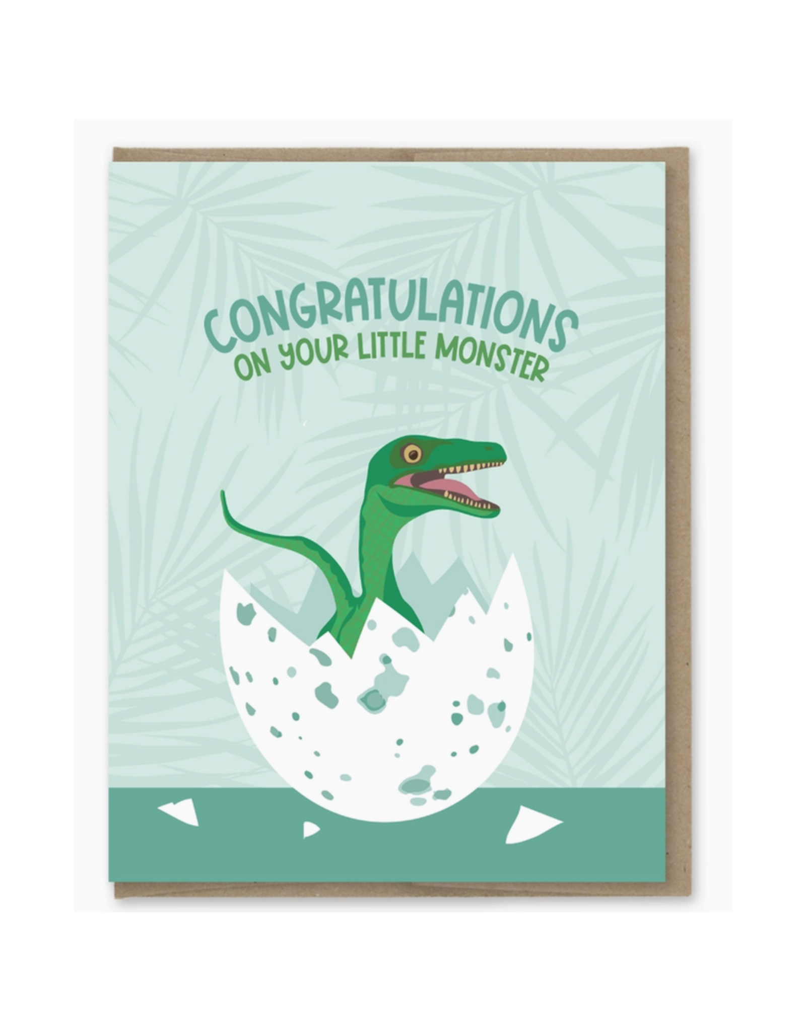 Little Monster Dino Baby Card