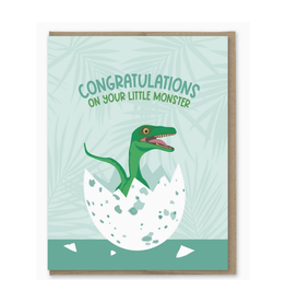 Little Monster Dino Baby Card