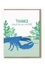 Rare Friend Blue Lobster Thank You Card