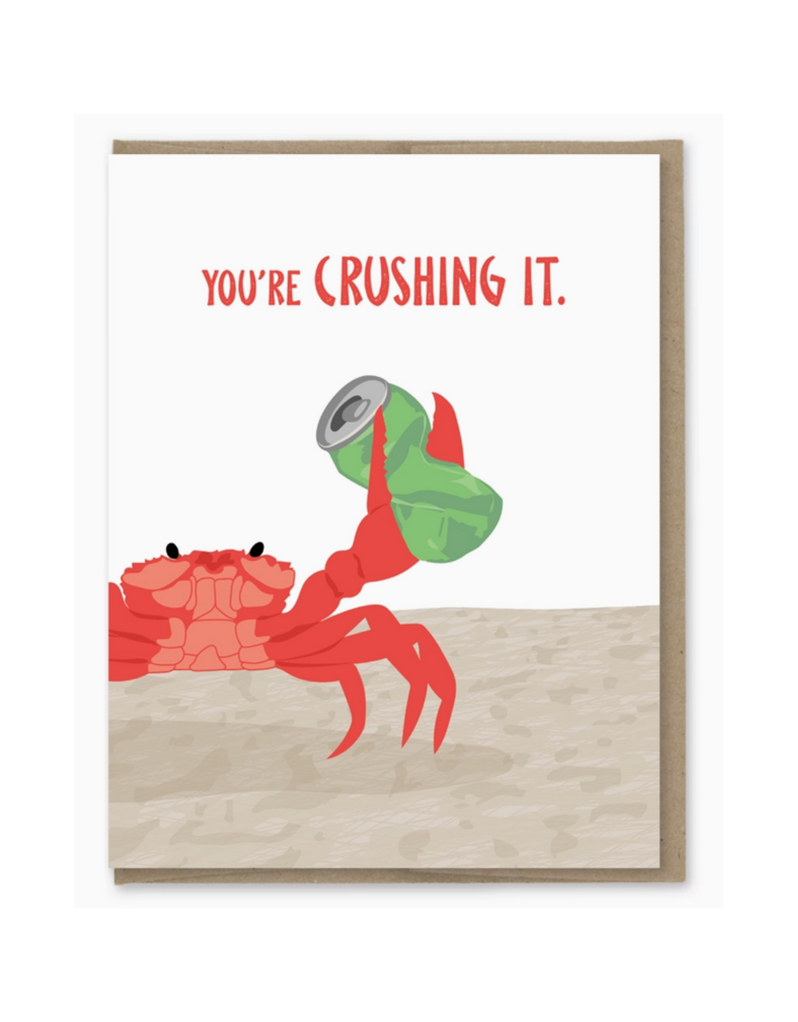 You're Crushing It Crab Congrats Card