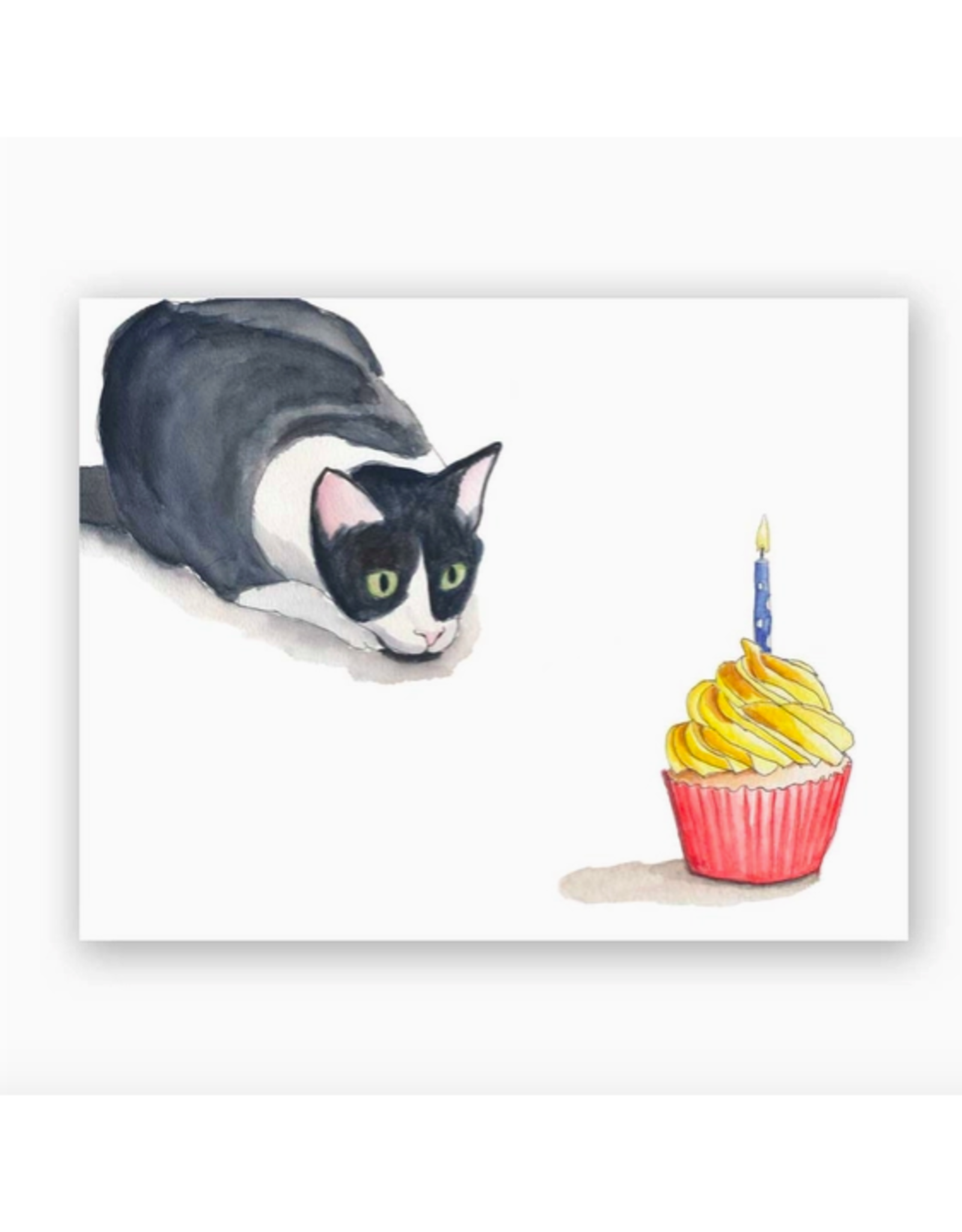 Cupcake Cat Birthday Card