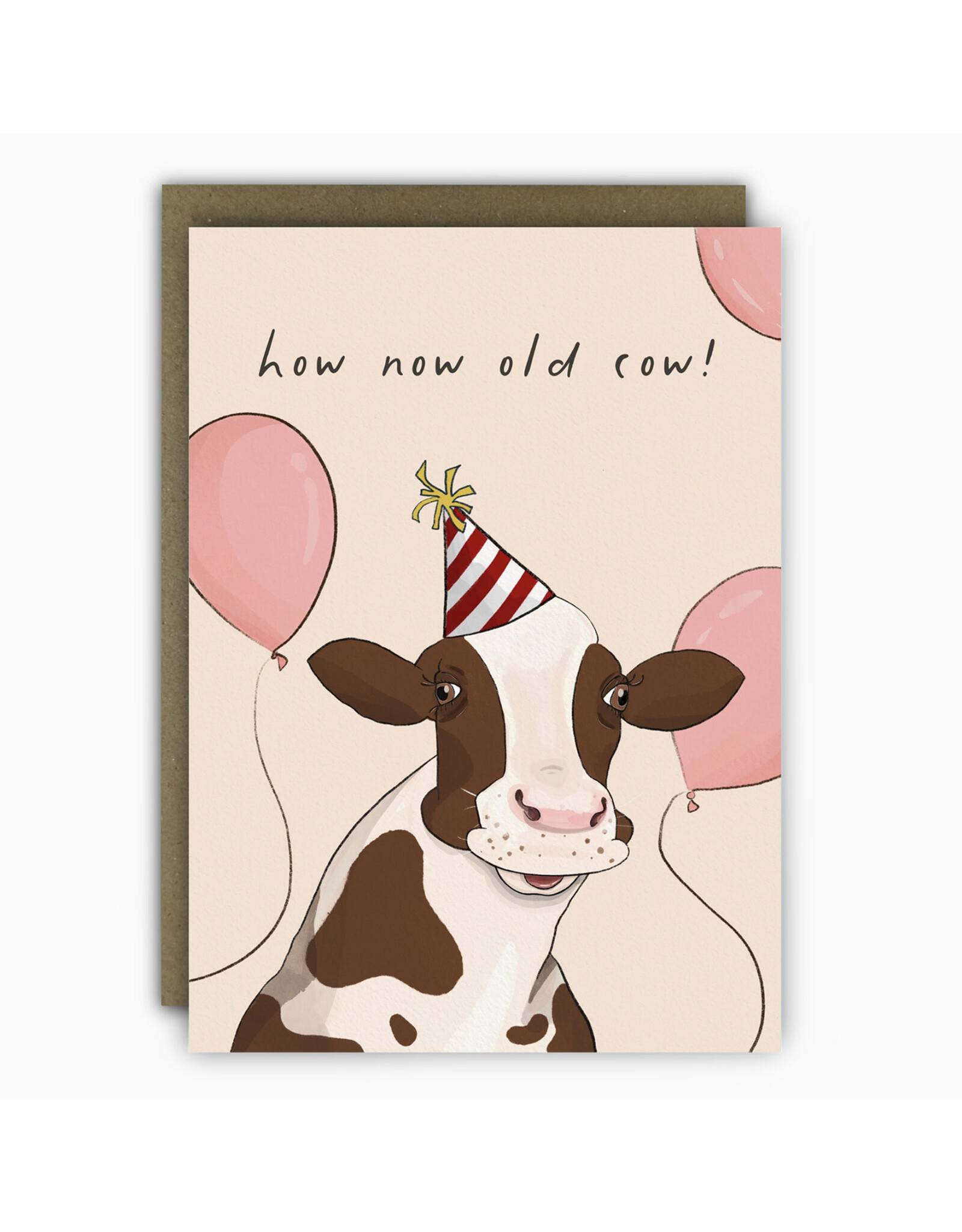 How Now Old Cow Birthday Greeting Card