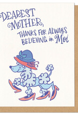 Dearest Mother Poodle Greeting Card
