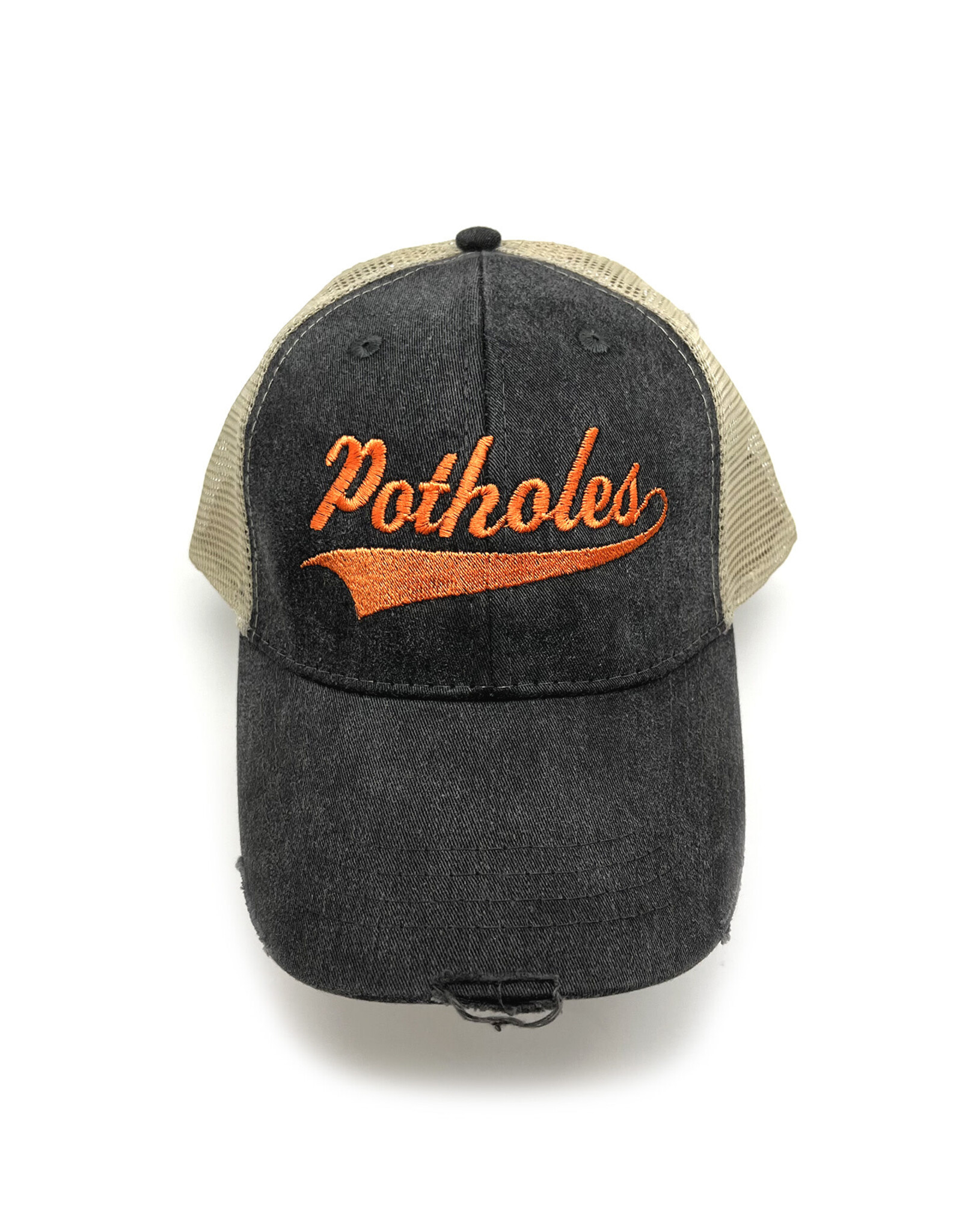 Potholes Distressed Trucker Hat