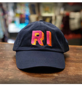 RI Embroidered Dad Hat - Navy/Pink/Orange