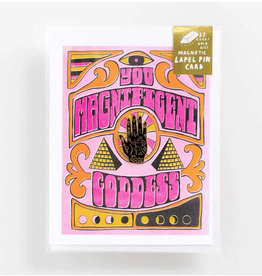 Mystical Goddess Hand Pin Greeting Card