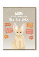 Best Listener Mom Fennec Fox Greeting Card