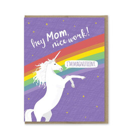 Magnificent Mom Unicorn Greeting Card