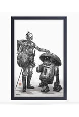 C3PO and R2D2 Framed Print - Curbside Only!