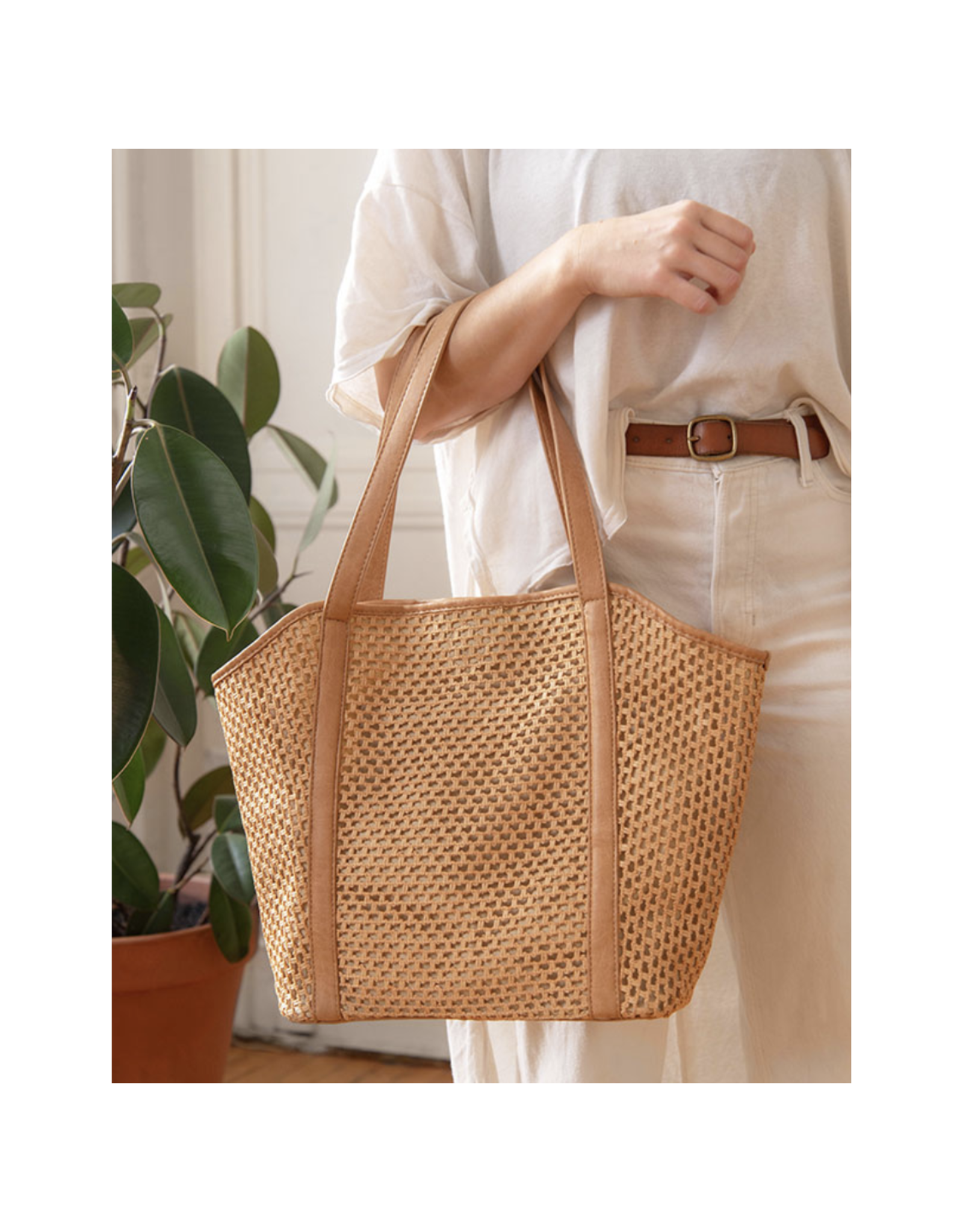Haven Open Weave Tote - Natural