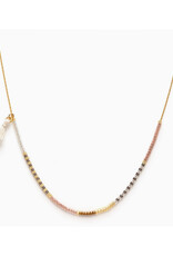 Japanese Seed Bead Necklace - Champagne